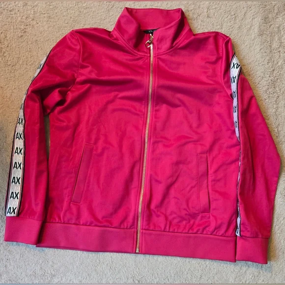 A/X Armani Exchange Pink Tracksuit Jogger Set Button Down Pants XL NWT - Picture 4 of 9
